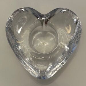 Simon Pearce Heart Glass Tealight Votive Candle Holder